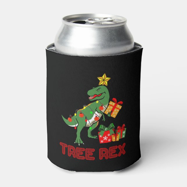 Rafraîchisseur Pour Canette Arbre rex dinosaure pyjama cadeau de Noël pour hom (Can devant)