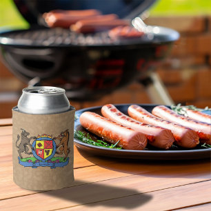 Rafraîchisseur Pour Canette Armoiries de barbecue Rampant Bull et Boar