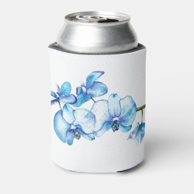 Rafraîchisseur Pour Canette Art botanique de l'orchidée bleue (Can Dos)