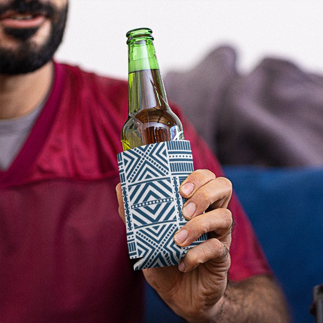 Rafraîchisseur Pour Canette Art Motif tribal bleu (Can Coolers)