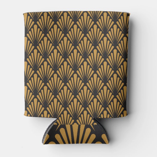 Rafraîchisseur Pour Canette Art nouveau floral, motif rétro (Devant)
