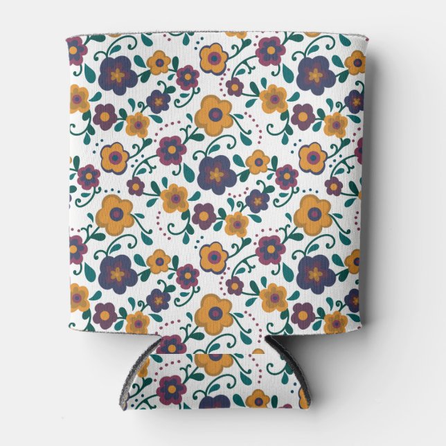 Rafraîchisseur Pour Canette Art populaire des années 70 Ditzy Retro Daisy dans (Devant)