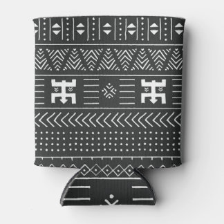 Rafraîchisseur Pour Canette Art Tribal Africain : Géométrique Noir & Blanc