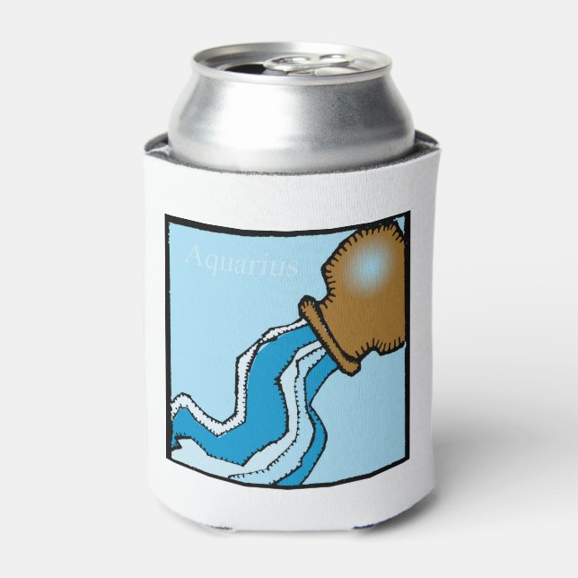 Rafraîchisseur Pour Canette Astrologie Zodiac Aquarius Anniversaire Can Cooler (Can devant)