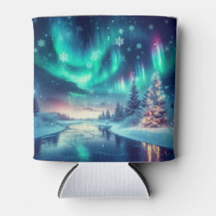Rafraîchisseur Pour Canette aurora borealis/Noël/hiver