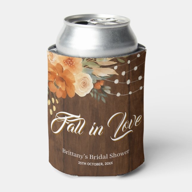 Rafraîchisseur Pour Canette Automne dans l'amour Rustique Automne Fleurs Fête  (Can devant)