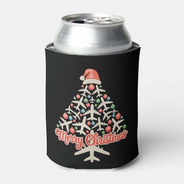 Rafraîchisseur Pour Canette Avion Noël Arbre Pilote Noël (Can devant)