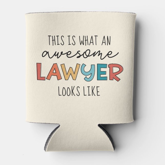 Rafraîchisseur Pour Canette Avocat | Procureur | Awesome Avocat Drôle (Devant)