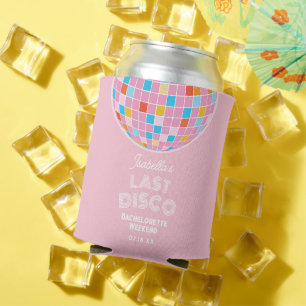 Rafraîchisseur Pour Canette Bachelorette moderne Retro Pink Disco Week-end