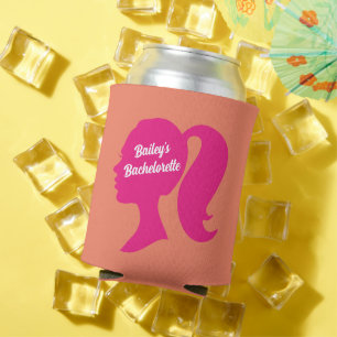 Rafraîchisseur Pour Canette Bachelorette rose et orange