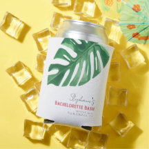 Bachelorette vert et rose Tropical Monstera