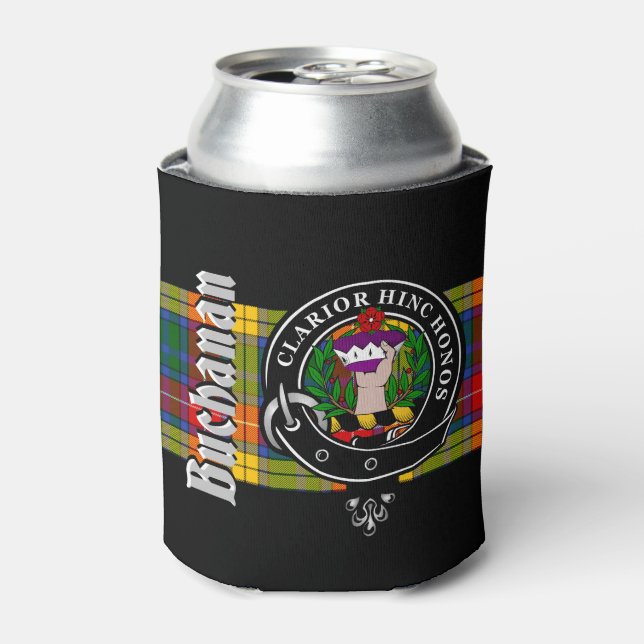 Rafraîchisseur Pour Canette Badge de clan Buchanan & Tartan (Can devant)