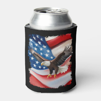 Rafraîchisseur Pour Canette Bald Eagle & US Drapeau 4 juillet