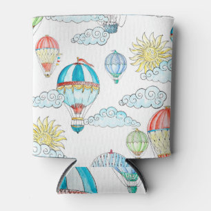 Rafraîchisseur Pour Canette Ballons vintages : Aquarelle Whimsical sans joint.