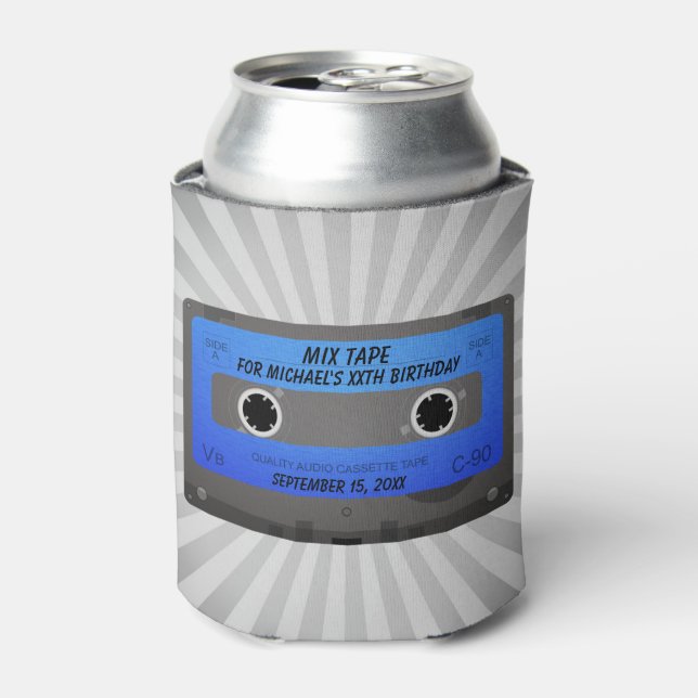 Rafraîchisseur Pour Canette Bande de cassette amusante fête d'anniversaire (Can devant)