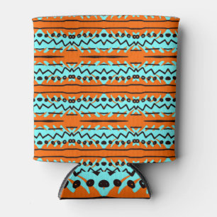Rafraîchisseur Pour Canette Bandes aquarelles, motif coloré et lumineux.