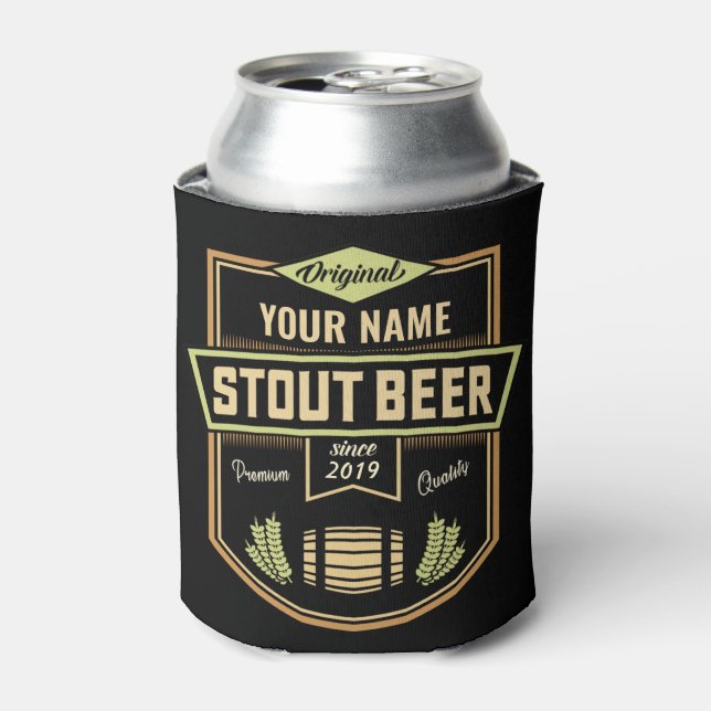 Rafraîchisseur Pour Canette Barre Étiquette de brassage de bière foncée Stout  (Can devant)