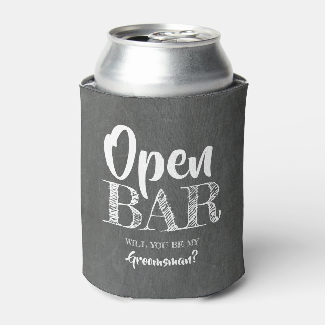 Rafraîchisseur Pour Canette Barre ouverte - Proposition amusante de Groomsman (Can devant)