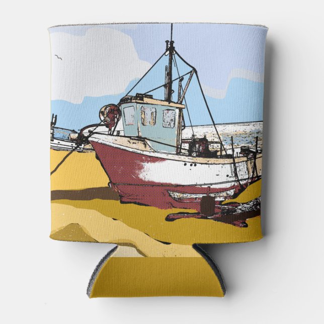 Rafraîchisseur Pour Canette Bateau de pêche pittoresque (Devant)