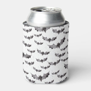 Rafraîchisseur Pour Canette Bats d'aquarelle noir et blanc mignons Halloween