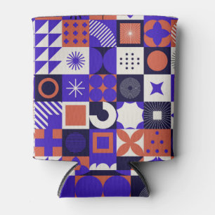 Rafraîchisseur Pour Canette Bauhaus moderne : Motif géométrique audacieux.