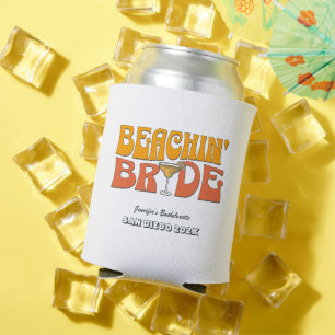 Rafraîchisseur Pour Canette Beach Bachelorette Party Retro Beachin Bride