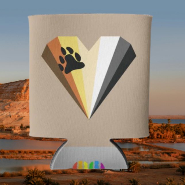 Rafraîchisseur Pour Canette Bear Pride Coeur Can Beverage Cooler (Créateur téléchargé)