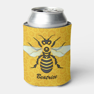 Rafraîchisseur Pour Canette Bee Honeypeb Nom personnalisé Honeybee Hive