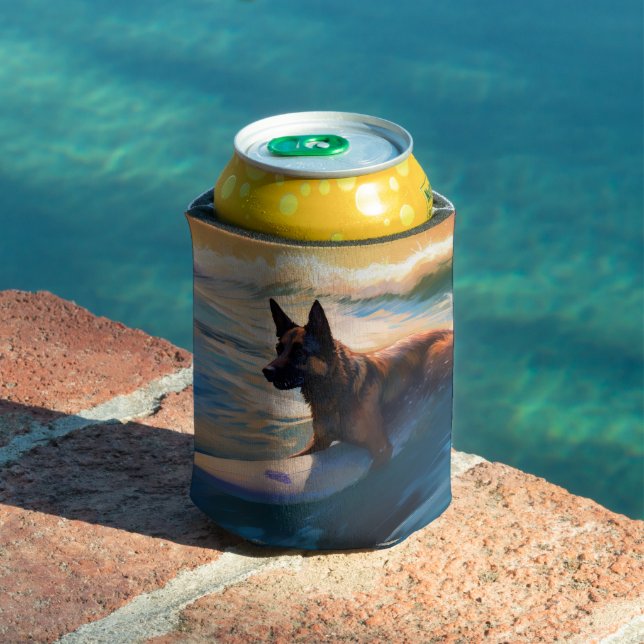 Rafraîchisseur Pour Canette Belge Shepherd Beach Surf Peinture (Piscine in situ)