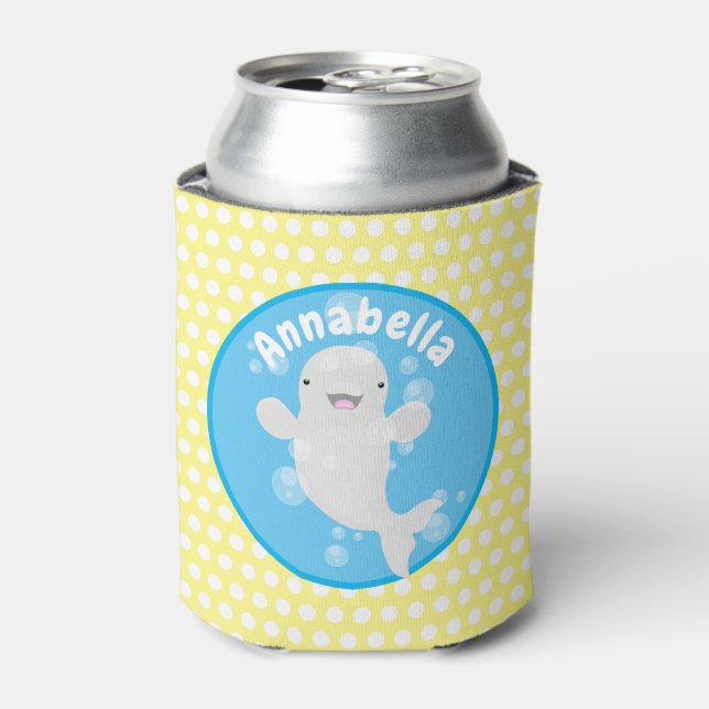 Rafraîchisseur Pour Canette Béluga mignon bulles dessin de dessin animé (Can devant)