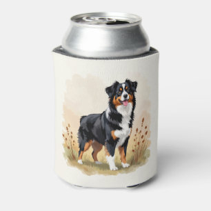 Rafraîchisseur Pour Canette Berger australien Tricolore noir Chien australien