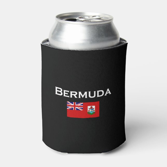 Rafraîchisseur Pour Canette Bermudes Pays Drapeau Couleur foncée (Can devant)