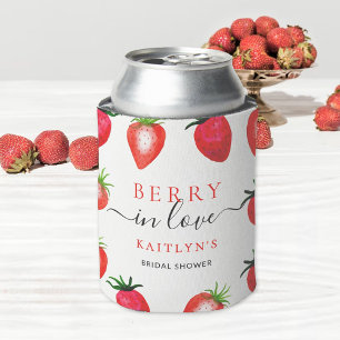 Rafraîchisseur Pour Canette Berry In Love fraise Fête des mariées Favoriser