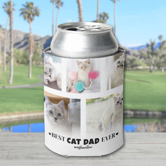 Rafraîchisseur Pour Canette Best Chat Papa Photo pour animal de compagnie (Best Cat Dad Pet Photo Can Cooler )