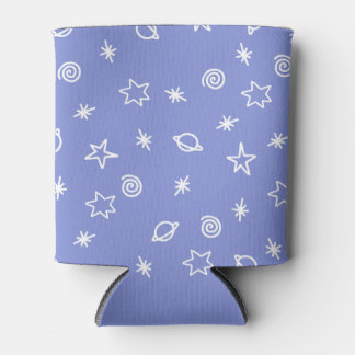 Rafraîchisseur Pour Canette Beverage Cooler Blue Space Doodle Stars Planets