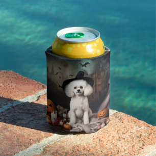 Rafraîchisseur Pour Canette Bichon Frise Citrouilles Halloween effrayant