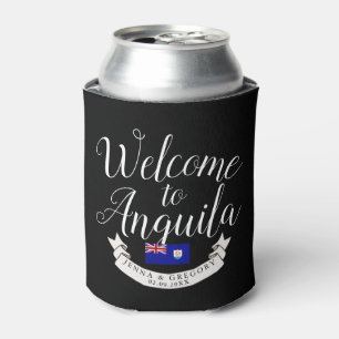 Rafraîchisseur Pour Canette Bienvenue à Anguilla Destination Faveur Mariage