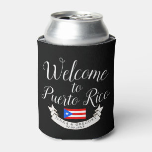Rafraîchisseur Pour Canette Bienvenue à Porto Rico Destination Wedding Favor