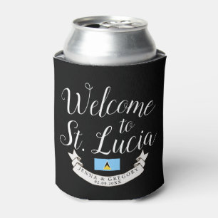 Rafraîchisseur Pour Canette Bienvenue à Sainte-Lucie Destination Faveur Mari