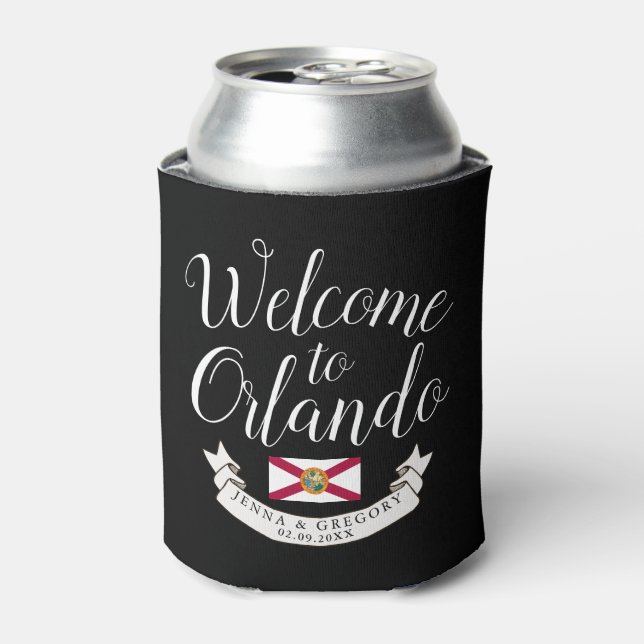 Rafraîchisseur Pour Canette Bienvenue en Floride | Mariage de destination (Can devant)