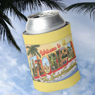Rafraîchisseur Pour Canette Bienvenue en Floride vintage avec des endroits anc