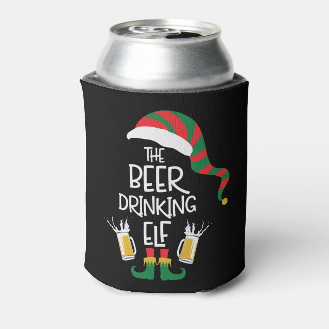 Rafraîchisseur Pour Canette Bière Noël Elf Drôle Typographie Vacances (Can Dos)