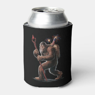 Rafraîchisseur Pour Canette Bigfoot Feux d'artifice 4 juillet Drapeau Usa Sasq