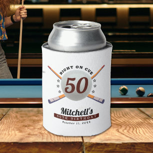 Rafraîchisseur Pour Canette Billard de la piscine 50e fête d'anniversaire Blan