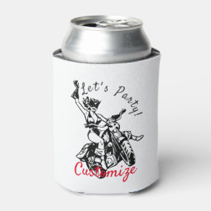 Rafraîchisseur Pour Canette Black Cat Biker Babe Thunder_Cove