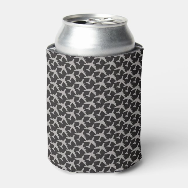 Rafraîchisseur Pour Canette Black Gray Plane Airplanes Pilot Plane Aviation (Can devant)