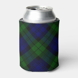 Rafraîchisseur Pour Canette Black Watch Tartan bleu vert Plaid