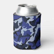 Bleu Camo Can Cooler