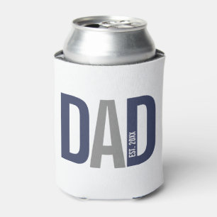Rafraîchisseur Pour Canette Bleu de marine moderne Papa personnalisé établi