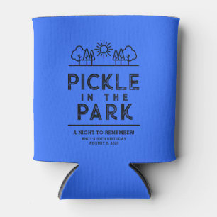 Rafraîchisseur Pour Canette Bleu Thème Anniversaire Fête Pickleball Paddle